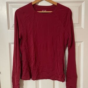 Aerie Burgundy Long Sleeve Top